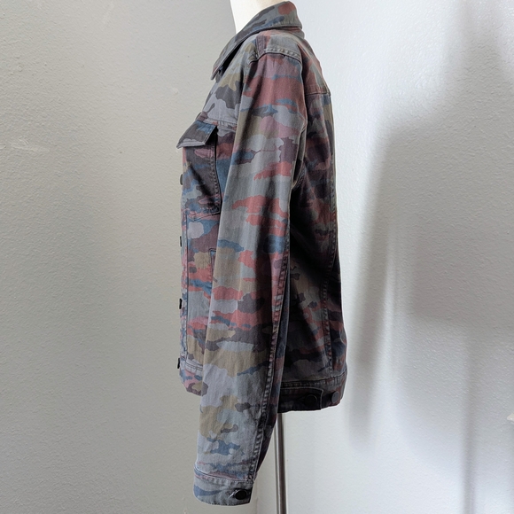 NWT J Brand Acamar Camouflag Trucker Jean Jacket Unisex S Demin - Picture 5 of 14